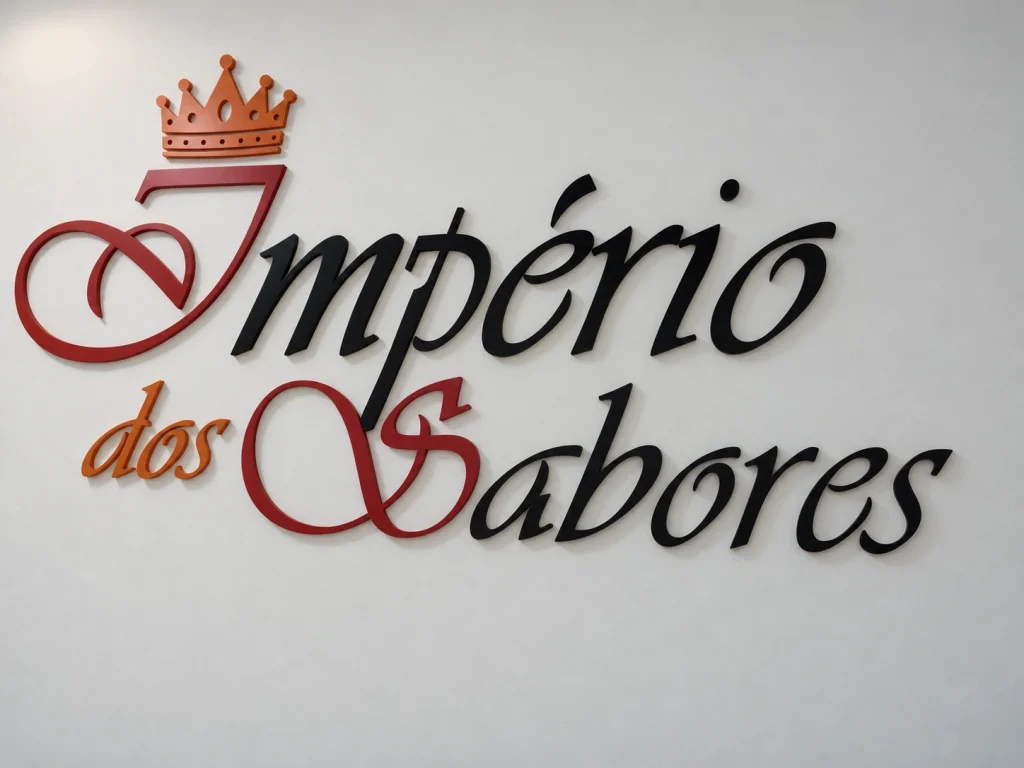 Império dos Sabores — Letras em PVC 3D