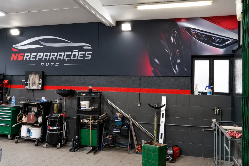 NS Reparações Auto — vista de apresentação do trabalho